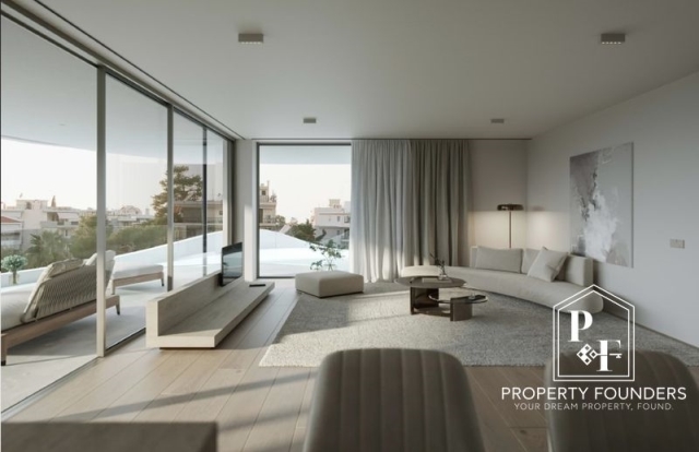Modern Floor Apartment in Glyfada – New Construction, Futuristic Design 